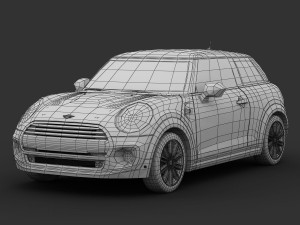 mini cooper hardtop 2015 3D 模型