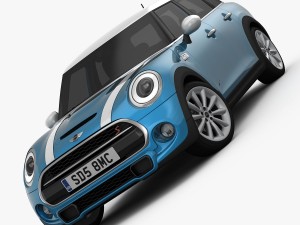 mini cooper s hardtop 5-door 2015 Model 3D
