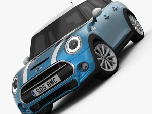 Mini Cooper S tetto rigido 5 porte 2015 Modello 3D