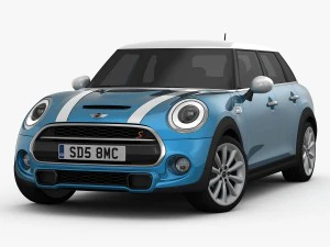 Mini Cooper S tetto rigido 5 porte 2015 Modello 3D
