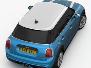 mini cooper s hardtop 5-door 2015 Model 3D