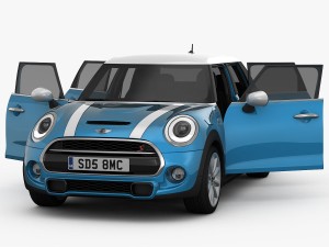 mini cooper s hardtop 5-door 2015 Model 3D