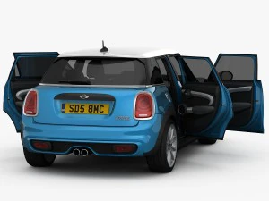 Mini Cooper S tetto rigido 5 porte 2015 Modello 3D