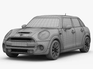 Mini Cooper S tetto rigido 5 porte 2015 Modello 3D