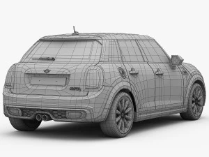 Mini Cooper S tetto rigido 5 porte 2015 Modello 3D