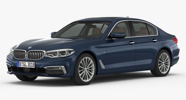 bmw 5-series luxury line 2017 3D Model .c4d .max .obj .3ds .fbx .stl .blend 