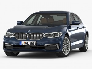 bmw 5-series luxury line 2017 3D Model