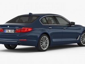 bmw 5-series luxury line 2017 3D Model