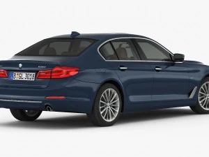 bmw 5-series luxury line 2017 3D Model
