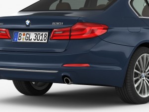 bmw 5-series luxury line 2017 3D Model