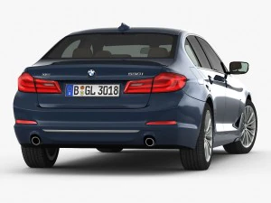 bmw 5-series luxury line 2017 3D Model