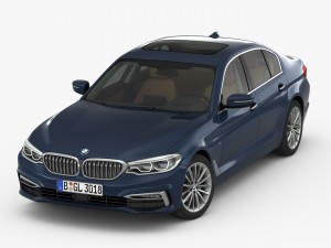 bmw 5-series luxury line 2017 3D Model