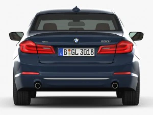 bmw 5-series luxury line 2017 3D Model