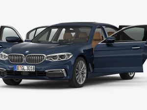 bmw 5-series luxury line 2017 3D Model