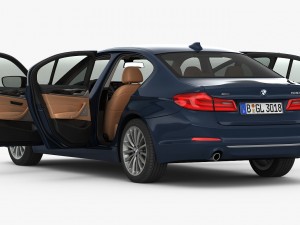 bmw 5-series luxury line 2017 3D Model