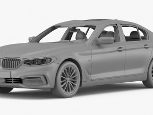 bmw 5-series luxury line 2017 3D Model