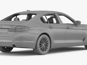 bmw 5-series luxury line 2017 3D Model