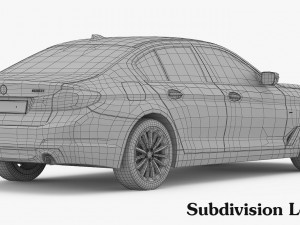 bmw 5-series luxury line 2017 3D Model