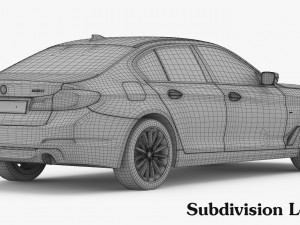 bmw 5-series luxury line 2017 3D Model