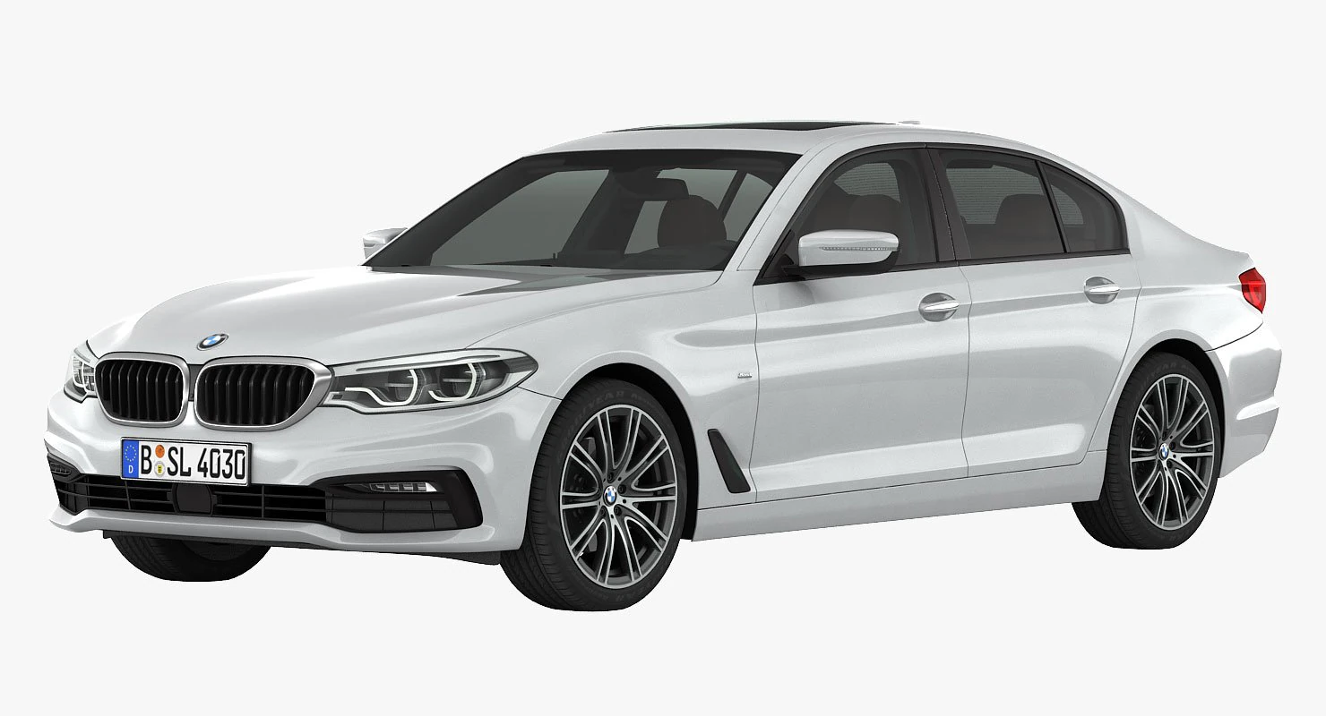 bmw 5-series sport line 2017 3D Model .c4d .max .obj .3ds .fbx .stl .blend 