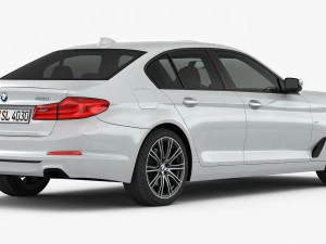 bmw 5-series sport line 2017 3D Model