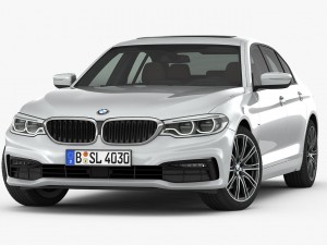 bmw 5-series sport line 2017 Modelo 3D
