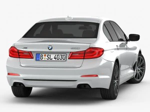 bmw 5-series sport line 2017 3D Model