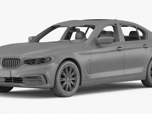 bmw 5-series sport line 2017 3D Model