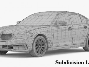 bmw 5-series sport line 2017 3D Model