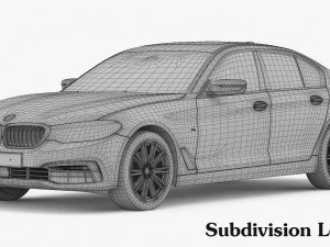 bmw 5-series sport line 2017 3D Model