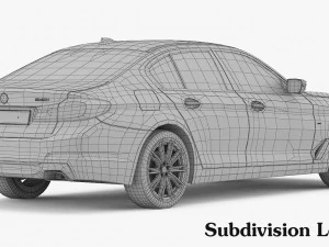 bmw 5-series sport line 2017 3D Model