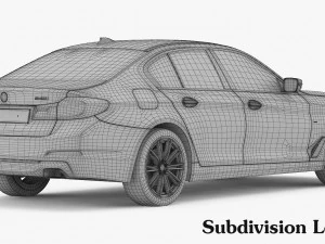 bmw 5-series sport line 2017 3D Model