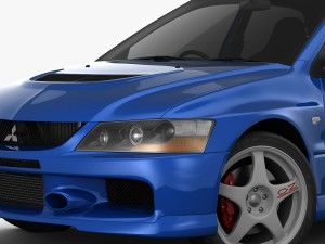 mitsubishi lancer evolution 9 gt 2006 Modelo 3D