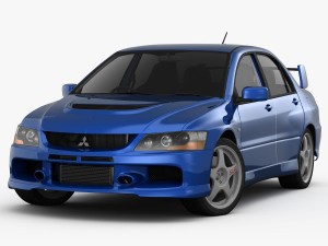 mitsubishi lancer evolution 9 gt 2006 Modelo 3D