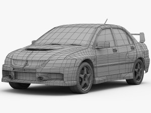 mitsubishi lancer evolution 9 gt 2006 Modelo 3D
