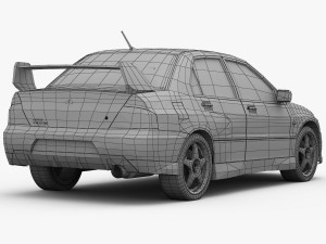 mitsubishi lancer evolution 9 gt 2006 Modelo 3D