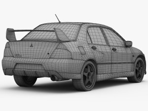 mitsubishi lancer evolution 9 gt 2006 Modelo 3D