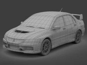 mitsubishi lancer evolution 9 rs 2006 3D Model