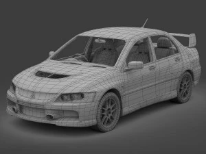 mitsubishi lancer evolution 9 rs 2006 3D Model