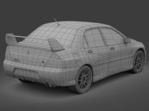 mitsubishi lancer evolution 9 rs 2006 Modèle 3D