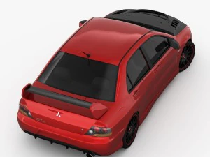mitsubishi lancer evo 9 carbon 2007 3D Model
