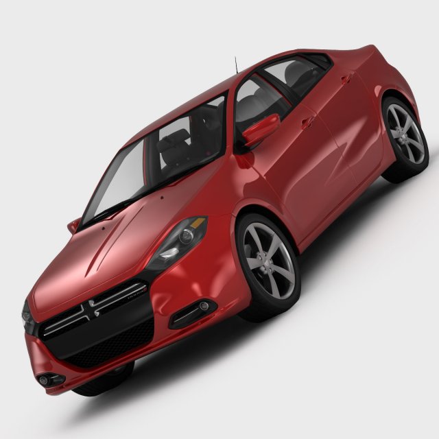 dodge dart r-t 2013 Model 3D .c4d .max .obj .3ds .fbx .stl .blend 