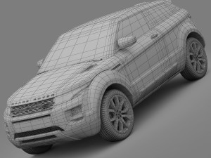 range rover evoque coupe 2011 3D 模型