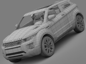 range rover evoque coupe 2011 3D 模型