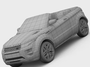 range rover evoque convertible 2013 3D Model