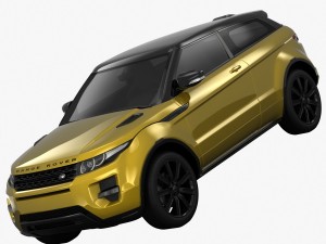 range rover evoque sicilian yellow limited edition 2013 3D Model