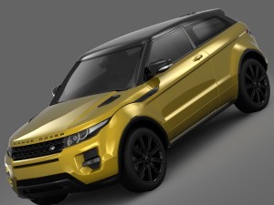 range rover evoque sicilian yellow limited edition 2013 3D-Modell