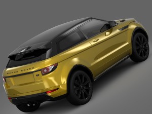 range rover evoque sicilian yellow limited edition 2013 3D-Modell