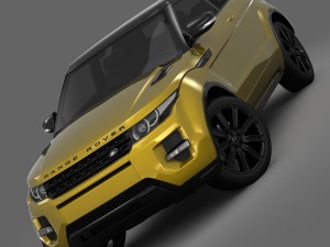 range rover evoque sicilian yellow limited edition 2013 3D-Modell