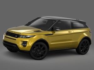 range rover evoque sicilian yellow limited edition 2013 3D-Modell
